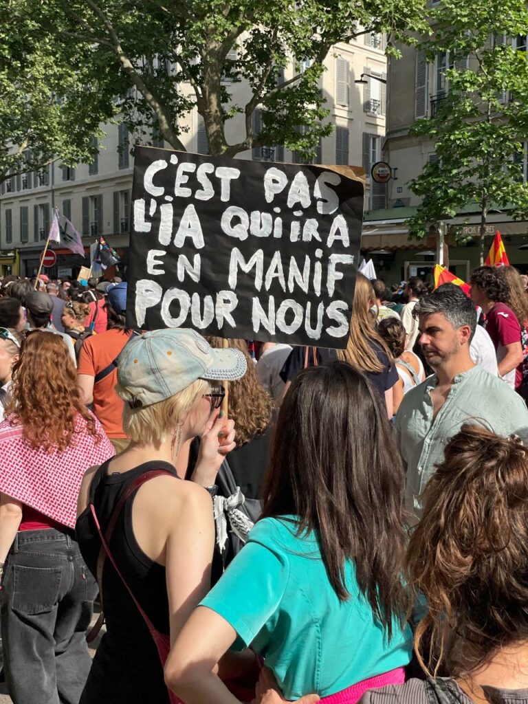 C'est pas l'IA qui ira en manif pour nous
