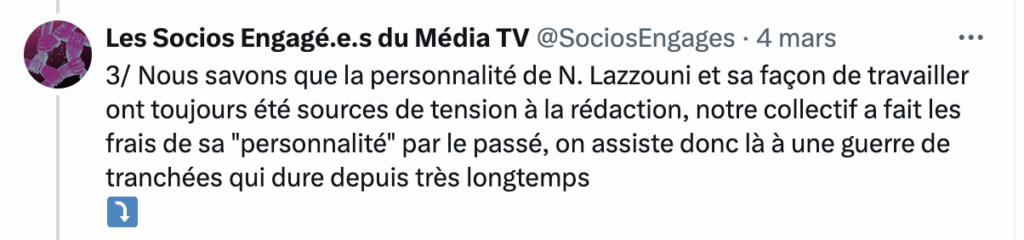 tweet du faux compte d'Antoine du 4 mars 2025