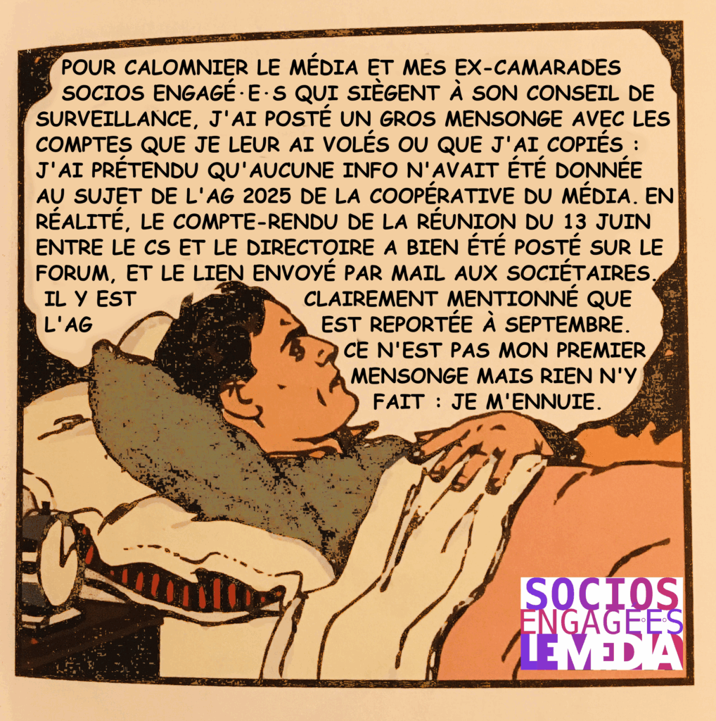 Antoine raconte un gros bobard sur l'AG 2025 du Média.