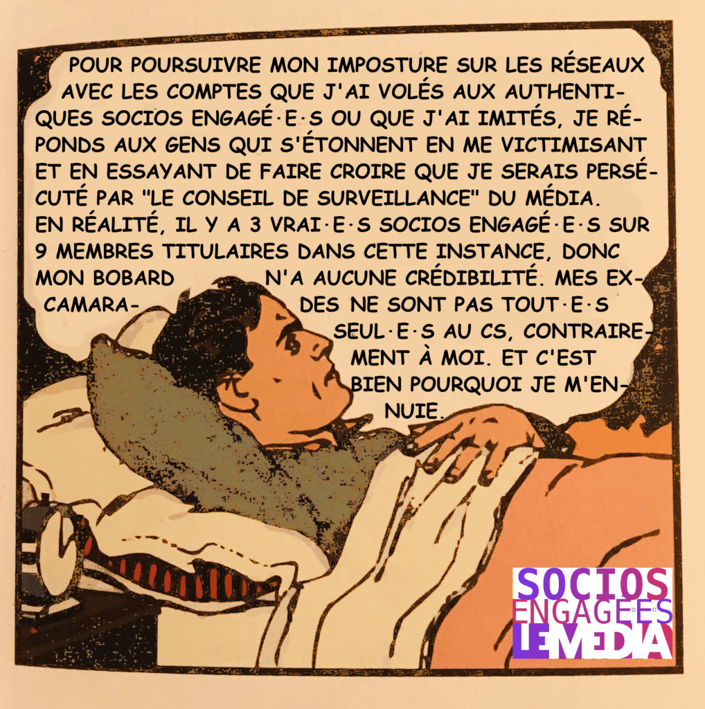 Antoine baratine en se faisant passer pour victime du Conseil de surveillance du Média
